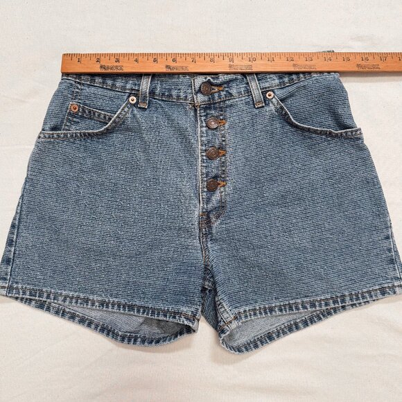 Vintage 90s Levi's 37942 950 Relaxed Fit Button Fly Denim Shorts Size 11 | 29” - Picture 7 of 10